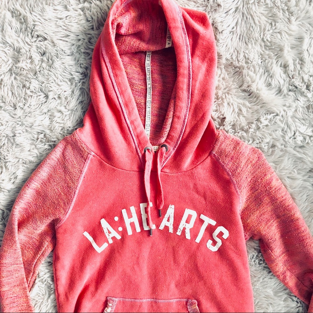 🌿 L.A. Hearts Coral Hoodie 🌿